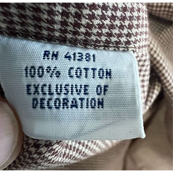 Ralph Lauren Brown And Cream Button Up Collared Cotton Shirt - Picture 5 of 5